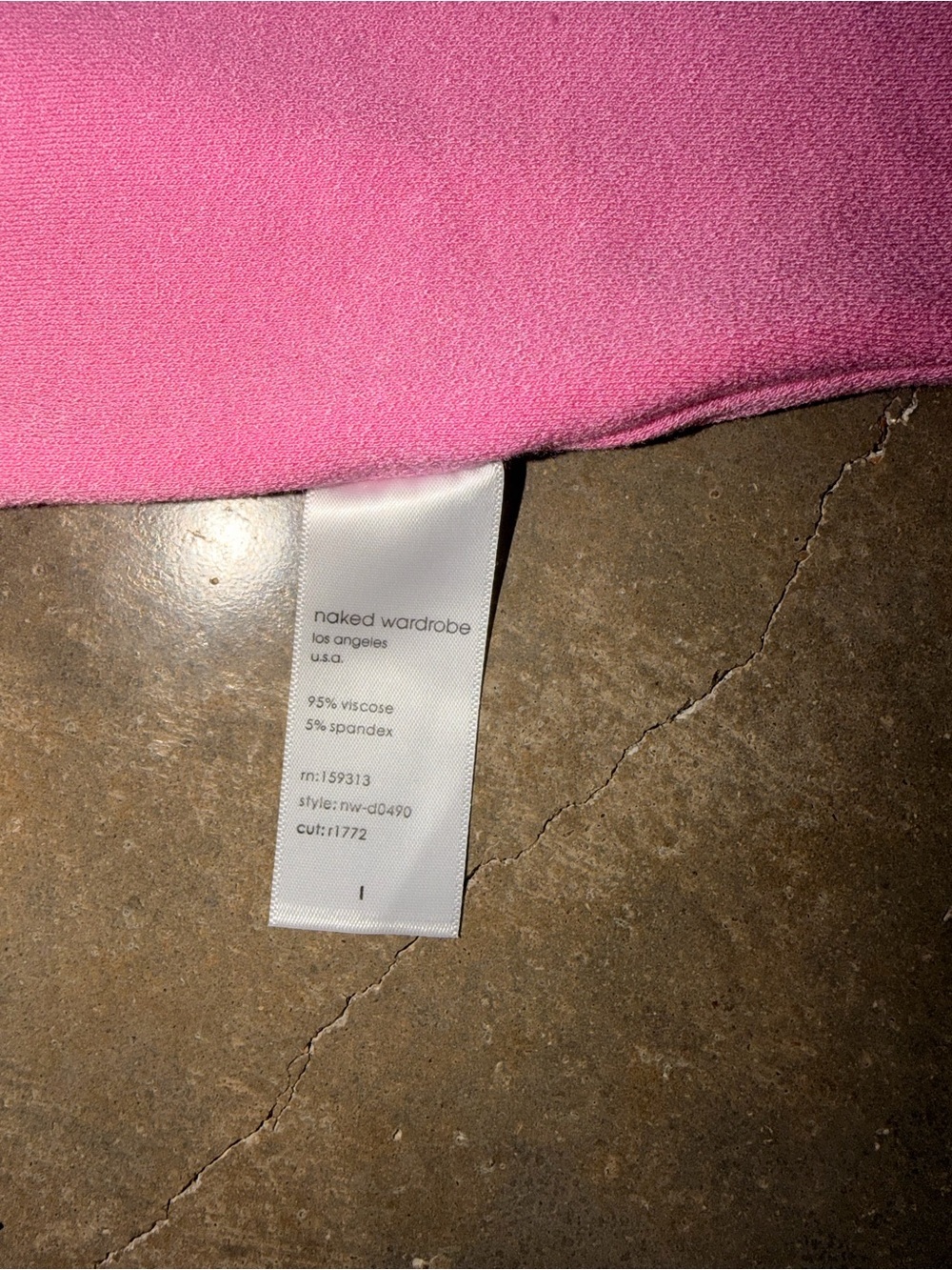 Naked Wardrobe Size L Pink Bodycon Mini Dress Spaghetti Strap Stretch - Picture 9 of 12
